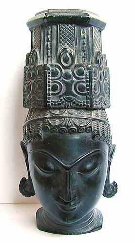 Vishnu Kopf Stein Skulptur