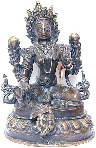 weisse Tara Statue, Bronze
