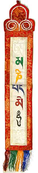 Tibetische Thanka mit  Mantra