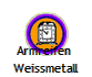 Armreifen 
Weissmetall