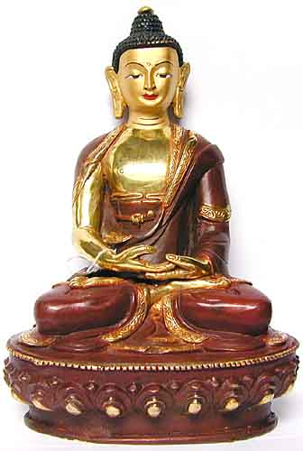 Amitabha Buddha vergoldet