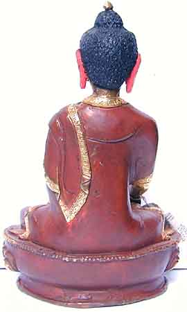 Aksobhya Buddha , vergoldet