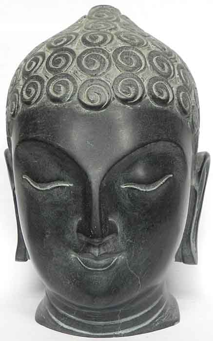 Steinskulptur Buddha Kopf