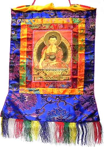 Buddha-Thanka, gestickt